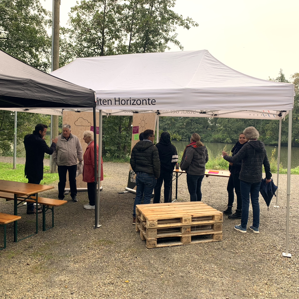 Einblick Pop-up-Büro